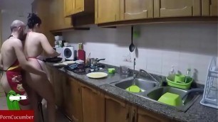 Eating your pussy and ass in the kitchen&period;RAF013