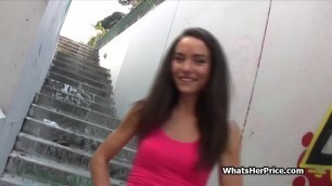 Hot public fuck in a Barcelona alley