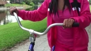 Mofos - Hot Slag Adriana Milano Plays With Herself and Flashes the Camara on Her Bicycle