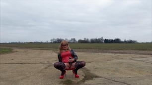 Tranny Fleshlight Masturbation Outdoors